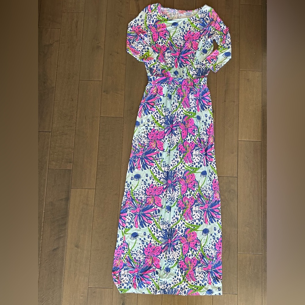 LILLY PULITZER Nigella Maxi Dress IN THE GARDEN Women's Size Small